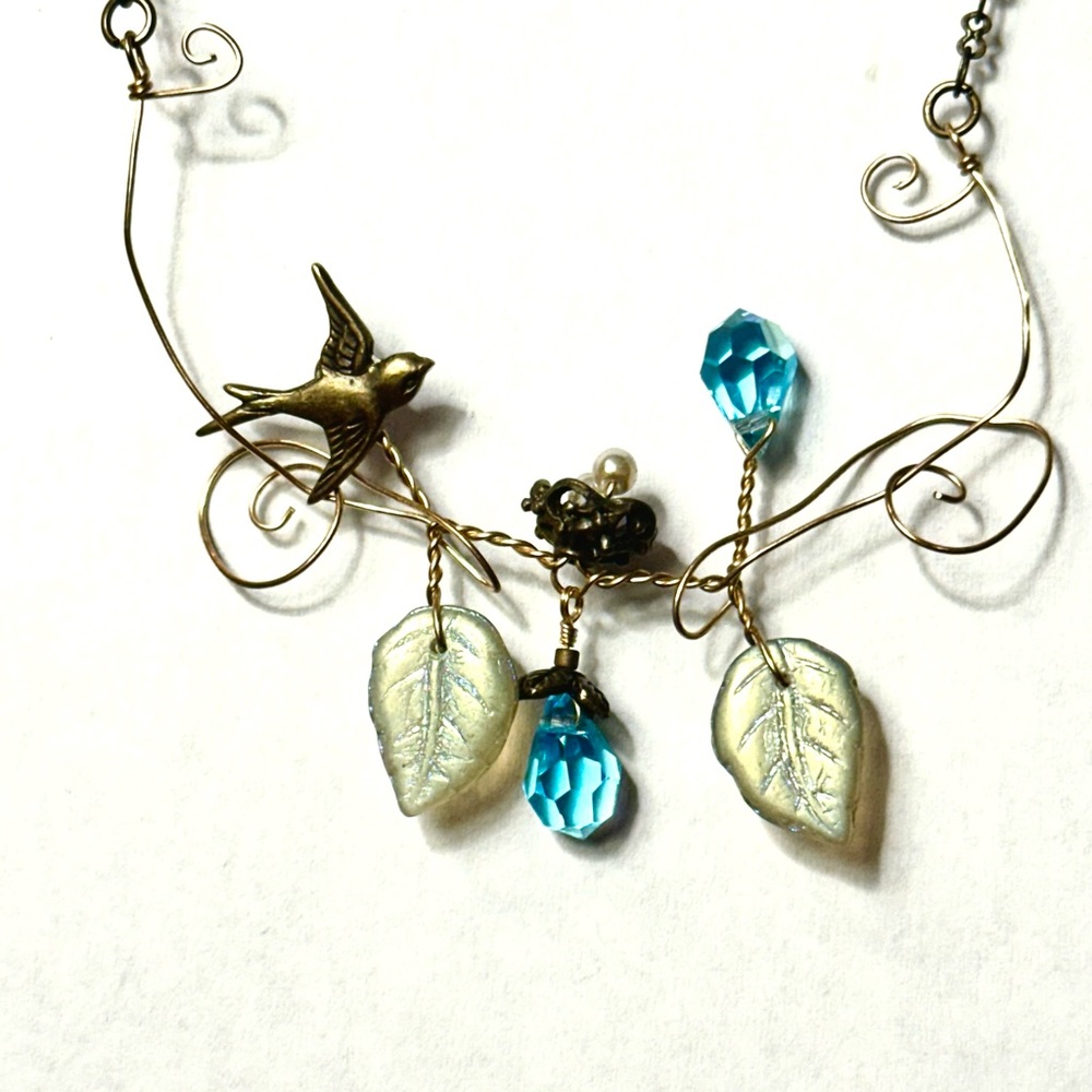 Bird with Bird Nest Necklace